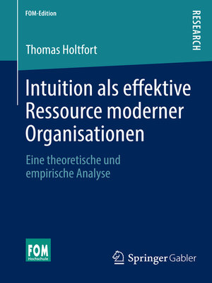 cover image of Intuition als effektive Ressource moderner Organisationen